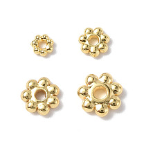 304 Stainless Steel Spacer Beads, Daisy Flower, Granulated Beads