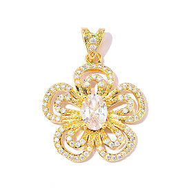 Подвески из латуни с прозрачными кубическими циркониями ко Дню святого Валентина, , ионное покрытие (ip), зеркальная полировка