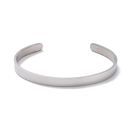 304 Stainless Steel Infinity Heart Open Cuff Bangle, Inspirational Believe In You Like I Do Bangle for Men Women