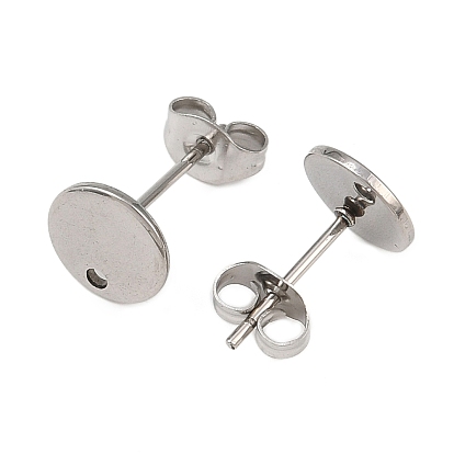 304 Выводы серьги из нержавеющей стали шпилька, с плоской пластиной и ушными гайками, плоско-круглые