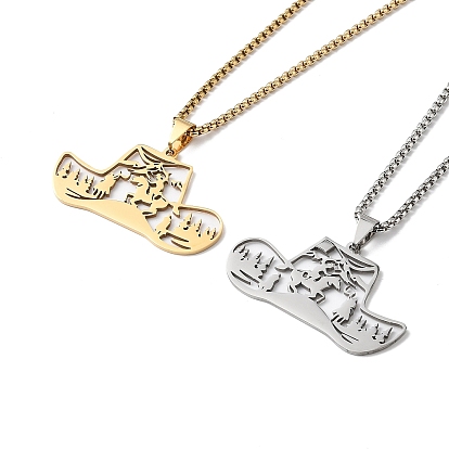 201 ожерелья с подвесками в виде полых ковбойских шляп из нержавеющей стали