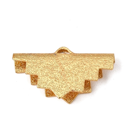 Extrémités de sertissage de ruban de laiton, plaqué longue durée, rugueux, triangle