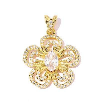 Подвески из латуни с прозрачными кубическими циркониями ко Дню святого Валентина, , ионное покрытие (ip), зеркальная полировка