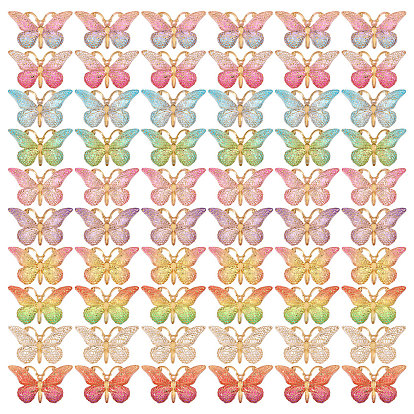 60 шт 10 цвета подвески из смолы, бабочка