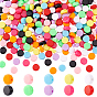 300 шт 10 цвета непрозрачные акриловые бусины, плоско-круглые