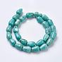 Natural Magnesite Beads Strands, Dyed, Drop