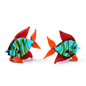 Handmade Lampwork Home Decorations, 3D Fish Ornaments for Gift
