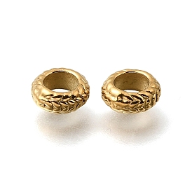 304 из нержавеющей стали европейские шарики, бусины с большим отверстием, кольцо, ионное покрытие (ip)