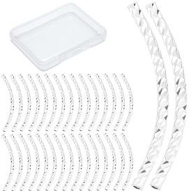 80 шт латунные бусины, долговечный, изогнутые бусины, трубка