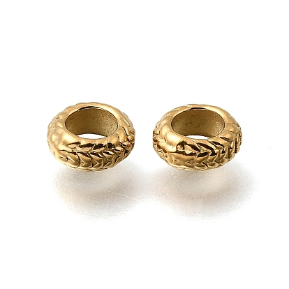 304 из нержавеющей стали европейские шарики, бусины с большим отверстием, кольцо, ионное покрытие (ip)