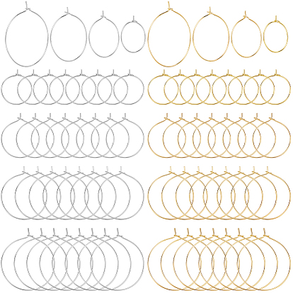 160 шт 8 стиль латунные кольца-шармы для бокалов вина, Обручальные серьги