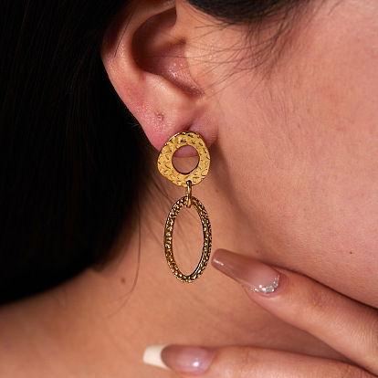 Серьги-гвоздики из нержавеющей стали в стиле ретро «Французский овал» 304