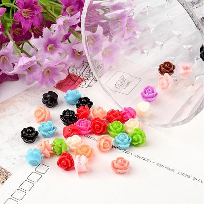 Opaque Resin Beads, Rose Flower