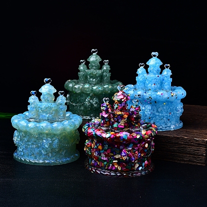 Чаша для размагничивания смолы, с драгоценными камнями внутри статуй замка для украшения домашнего офиса