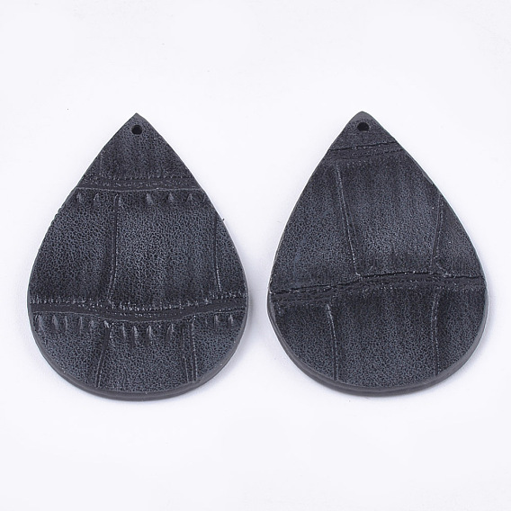 PU Leather Pendants, Drop