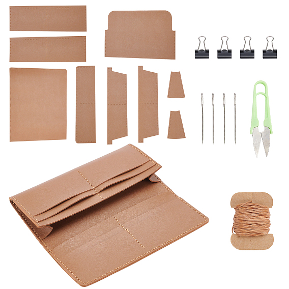 Полиэстер искусственная кожа, с железными иглами для гобелена и складным зажимом, женские сумки ручной работы набор аксессуаров своими руками