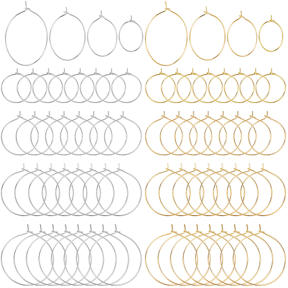 160 шт 8 стиль латунные кольца-шармы для бокалов вина, Обручальные серьги