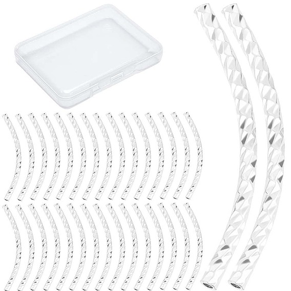 80 шт латунные бусины, долговечный, изогнутые бусины, трубка