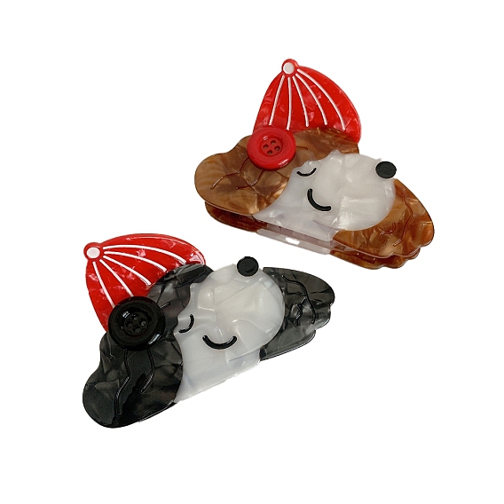 Заколки для волос с когтями из ацетата целлюлозы (смола), собака, заколка для волос для женщин и девочек