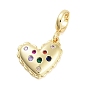 Латунь с кубическим цирконием подвеской, сердце прелести