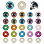 40 наборы 10 цвета пластиковые кукольные поделки глаза, безопасные глаза, с проставкой и блестками, аксессуары для игрушек своими руками, полукруглый