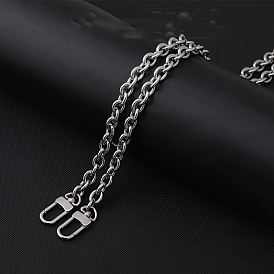 Anti-Tarnish Stainless Steel Handbag Cable Chain Straps, with Clasps, for Handbag or Shoulder Bag Replacement