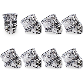 8шт. бусины из европейского сплава в тибетском стиле, шлем, бусины с большим отверстием