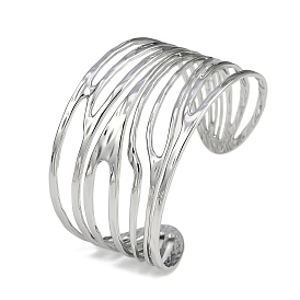 Не тускнеющие стильные европейский и американский стиль 304 браслеты-манжеты из нержавеющей стали для женщин