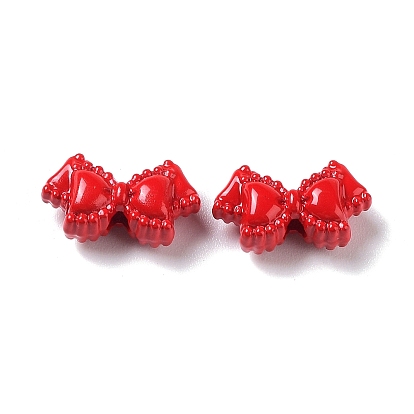 Spray Painted Alloy Bead, Bowknot