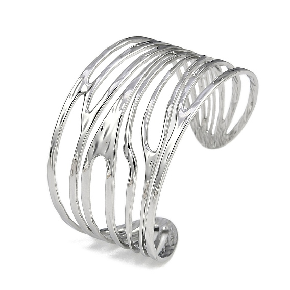 Не тускнеющие стильные европейский и американский стиль 304 браслеты-манжеты из нержавеющей стали для женщин