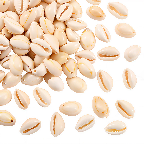 100шт. натуральные бусины из ракушек каури