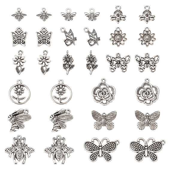 30 шт 15 подвески из сплава в тибетском стиле, обереги от насекомых