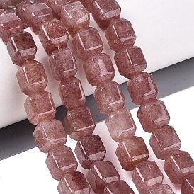 Natural Quartz Beads Strands, Cuboid