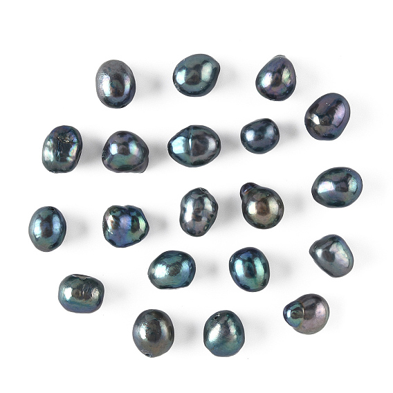 10шт. натуральные пресноводные жемчужные бусины, окрашенные, картофель