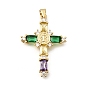 Религия латунь микро проложить цирконий подвески, крест с амулетами святых, долговечный, без кадмия и без свинца
