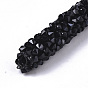 PVC Tubular Synthetic Rubber Cord, Hollow Pipe, with Rhinestone