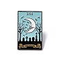 The Moon Tarot Card Enamel Pin, Gunmetal Brass Brooch for Backpack Clothes