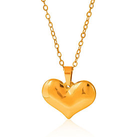 304 женские ожерелья с подвесками в форме сердца из нержавеющей стали