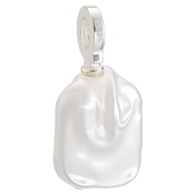 1Кусочки из натурального барочного жемчуга Кеши из пресноводного жемчуга, с платиновым оттенком 925 фурнитура из стерлингового серебра, родий