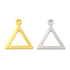 925 Sterling Silver Hollow Triangle Charms
