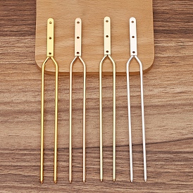 Alloy Hair Stick Findings, with Loops