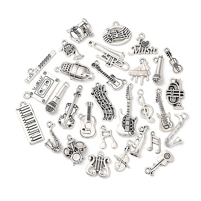30шт 30 стили тибетский стиль сплав подвески набор, музыкальные инструменты прелести