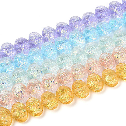 Нити из фольги в технике лэмпворк, формы раковины