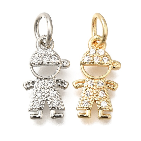 Латунные микро проложить кубического циркония подвески, долговечный, шармы в форме человека , с целью перехода в кольце