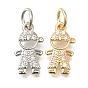 Латунные микро проложить кубического циркония подвески, долговечный, шармы в форме человека , с целью перехода в кольце