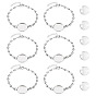 DIY Bracelet Making Kits, including 304 Stainless Steel Link Chain Bracelet Making and Glass Cabochons
