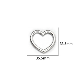 Titanium Steel Links Rings, Heart-Shaped Connector