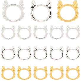 90 шт. 3 цветная рамка из бусин из сплава в тибетском стиле, дракон