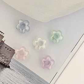 Светящиеся прозрачные акриловые бусины, бусины с большим отверстием, цветок, светится в темноте