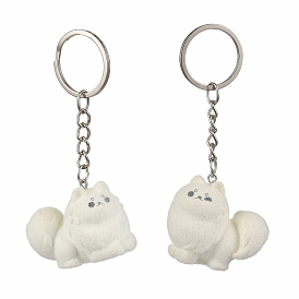 Alloy with Resin Cute Keychain, Dog